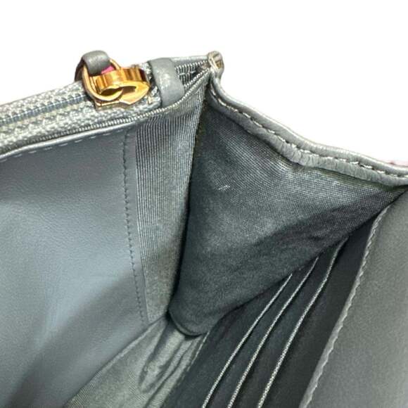 CHANEL Blue Leather Wallet